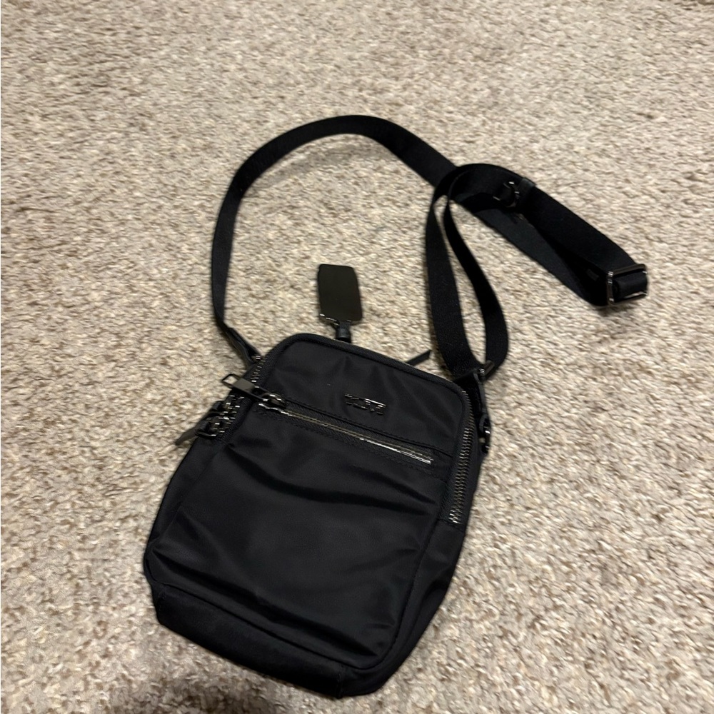 Tumi Black Crossbody Bag with Adjustable Strap